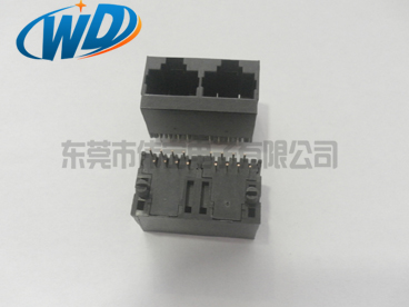 1X2  立式網絡插座全塑 180度垂直插入RJ45