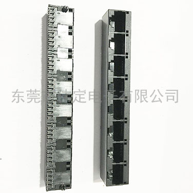 52 1x8垂直插入rj45  8聯(lián)體網絡接插件